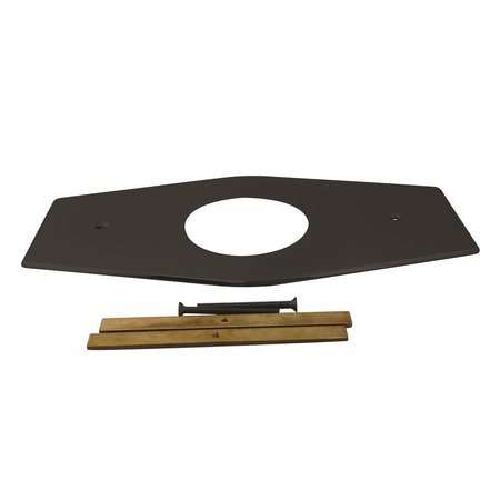 WESTBRASS One-Hole Remodel Plate for Mixet in Powdercoated Flat Black D503-62